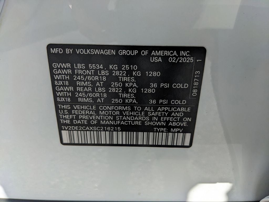2025 Volkswagen Atlas Cross Sport 2.0T SE