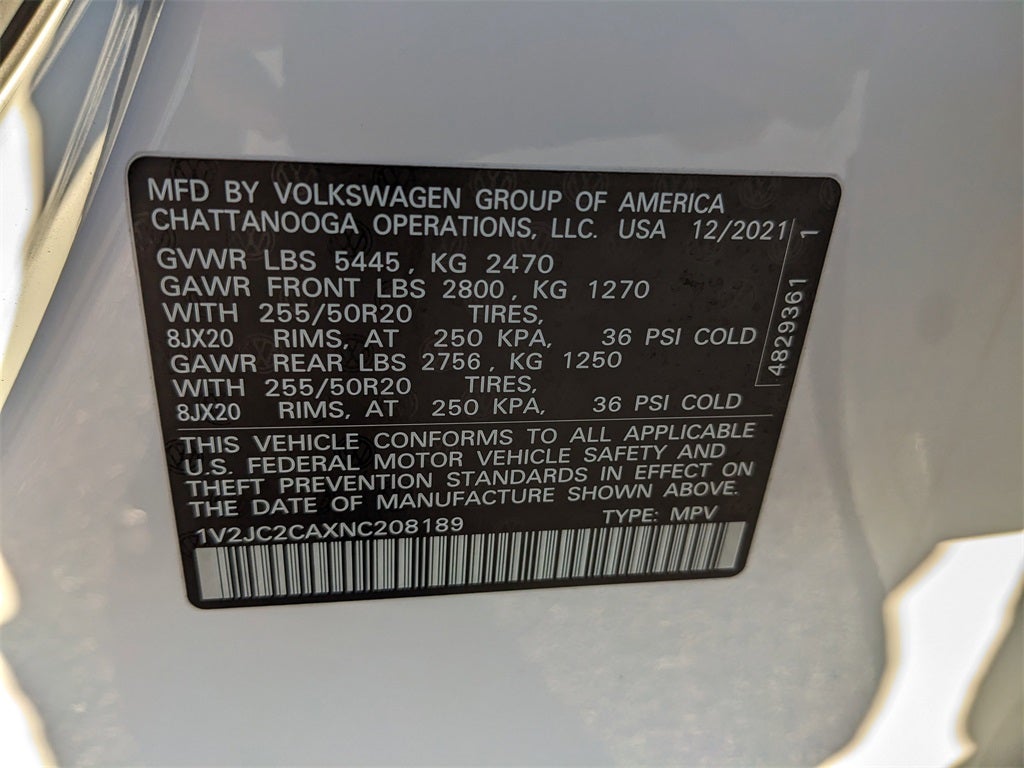 2022 Volkswagen Atlas Cross Sport 2.0T SE w/Technology