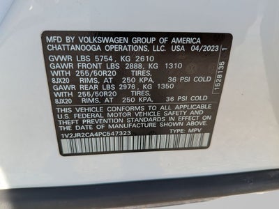 2023 Volkswagen Atlas 3.6L V6 SE w/Technology
