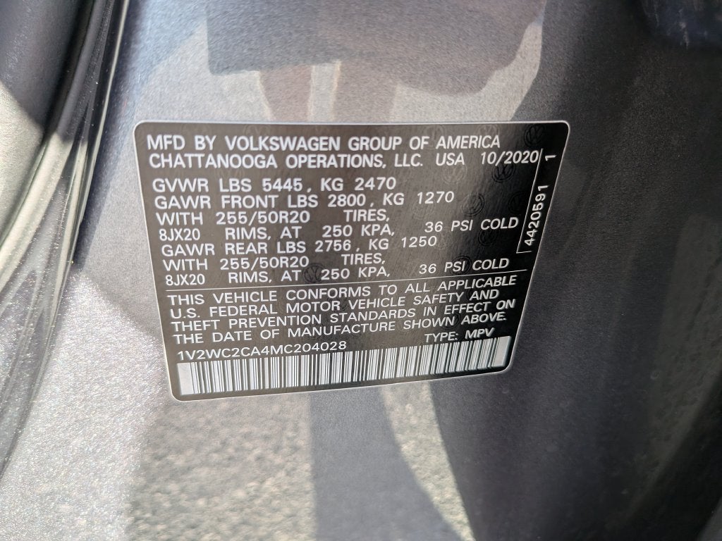 2021 Volkswagen Atlas Cross Sport 2.0T SE w/Technology