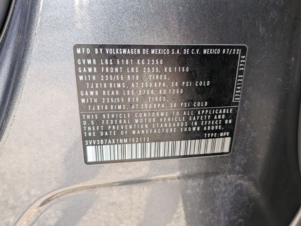 2022 Volkswagen Tiguan 2.0T SE