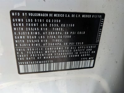 2019 Volkswagen Tiguan 2.0T SEL R-Line