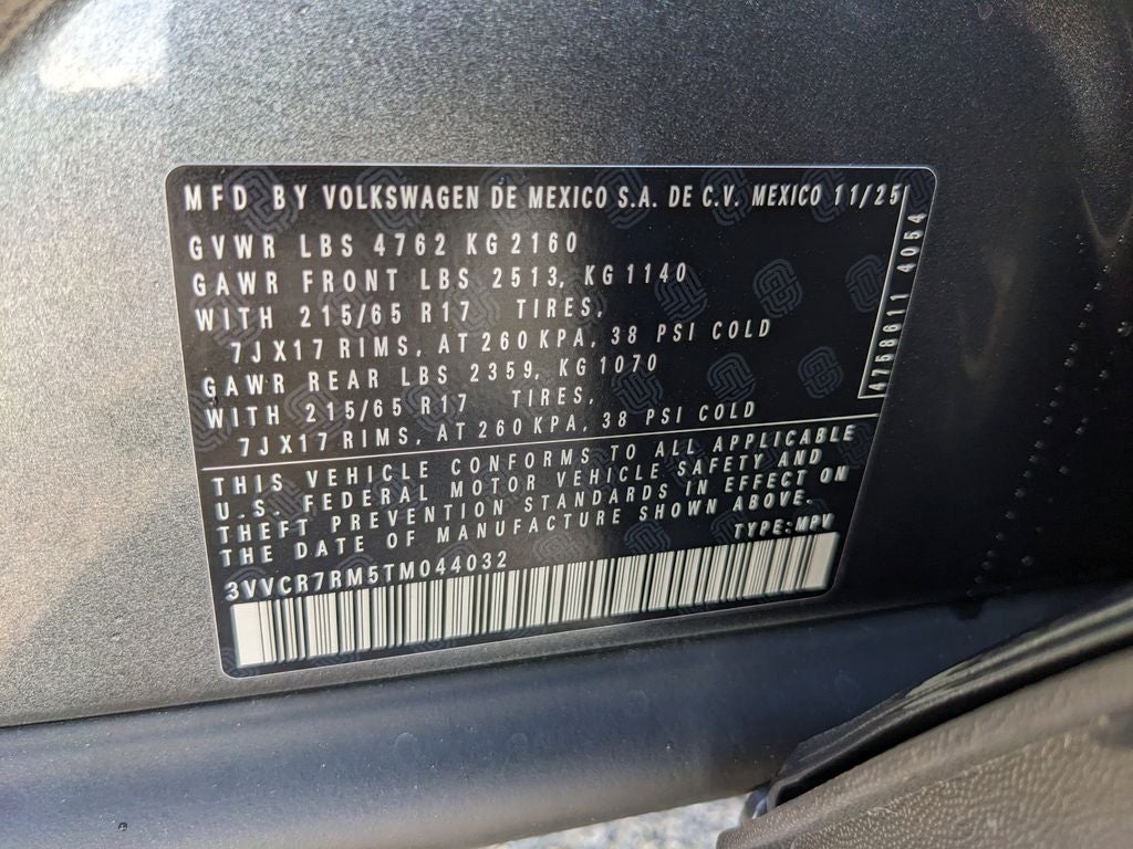 2026 Volkswagen Tiguan 2.0T S