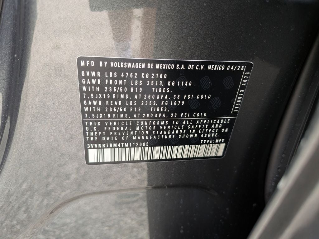 2026 Volkswagen Tiguan 2.0T SE