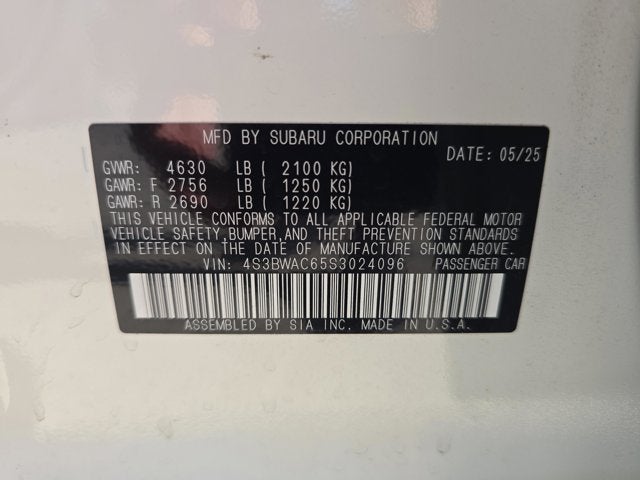 2025 Subaru Legacy Premium