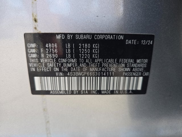 2025 Subaru Legacy Touring XT