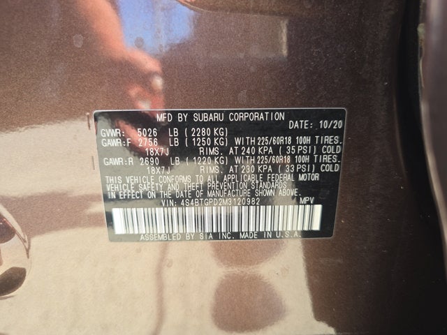 2021 Subaru Outback Touring XT