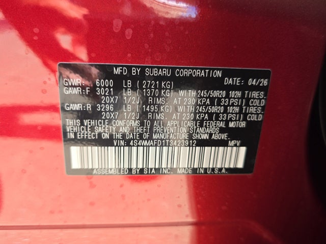 2026 Subaru Ascent Limited