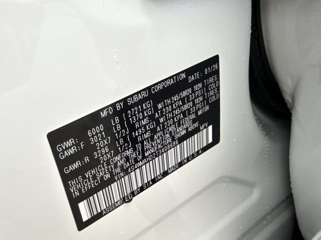 2026 Subaru Ascent Limited Bronze Edition