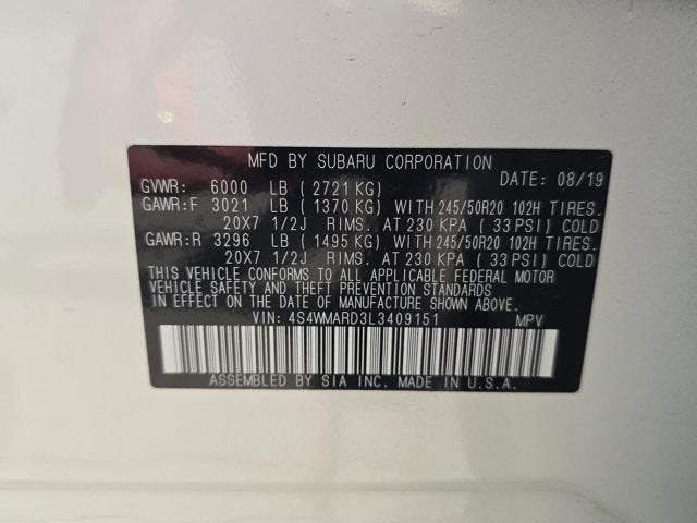 2020 Subaru Ascent Touring