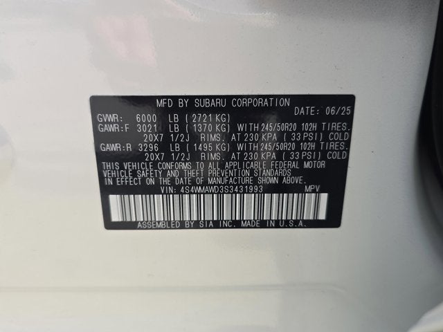 2025 Subaru Ascent Onyx Edition Touring