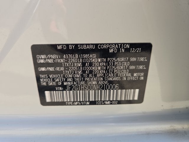 2022 Subaru Crosstrek Sport