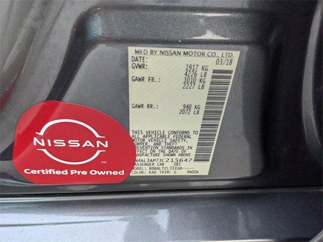 2018 Nissan Altima 2.5 SL