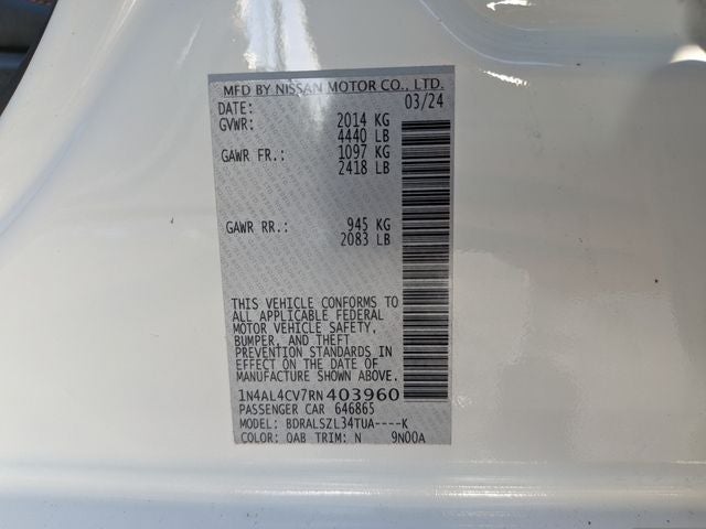 2024 Nissan Altima 2.0 SR
