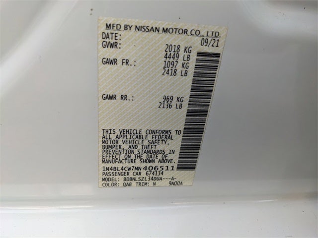 2021 Nissan Altima 2.5 SR