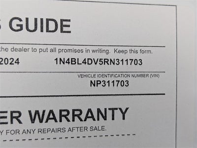 2024 Nissan Altima 2.5 SV