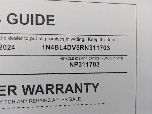 2024 Nissan Altima 2.5 SV