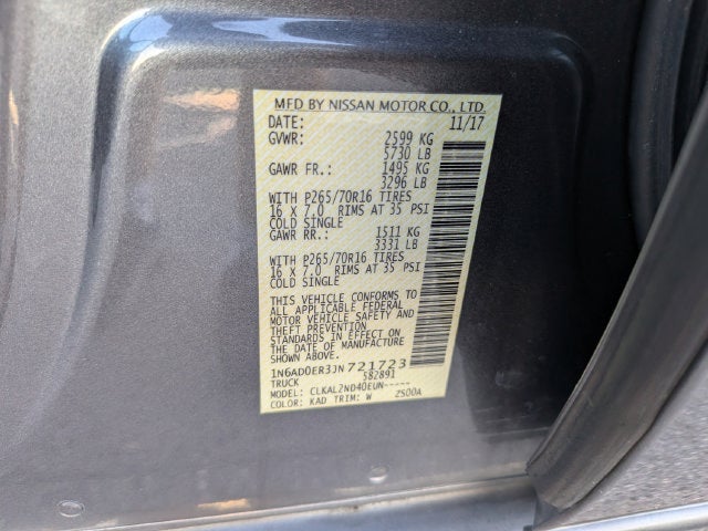 2018 Nissan Frontier SV