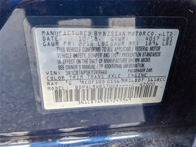 2019 Nissan Sentra SR