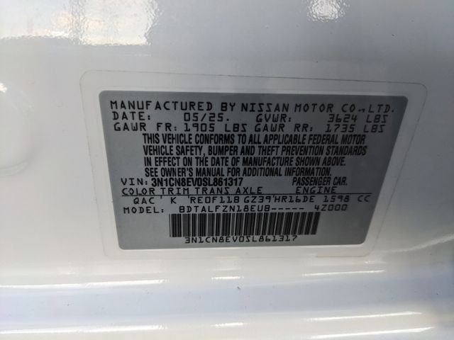 2025 Nissan Versa 1.6 SV