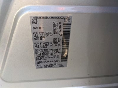 2020 Nissan Pathfinder SL