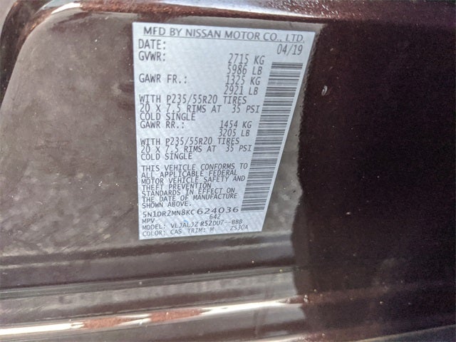 2019 Nissan Pathfinder Platinum