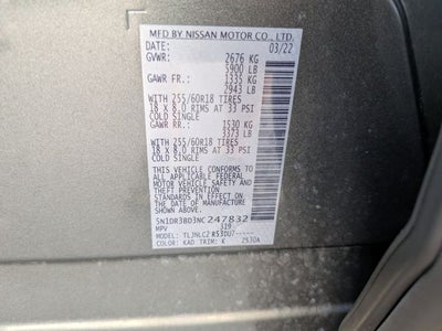 2022 Nissan Pathfinder SV