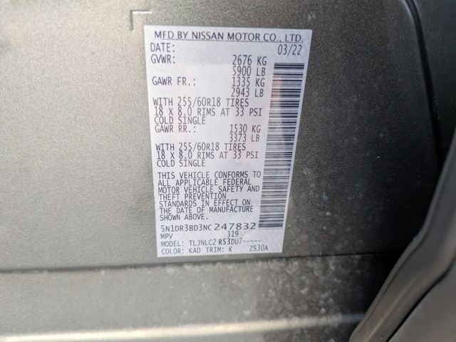 2022 Nissan Pathfinder SV