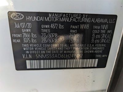 2020 Hyundai Santa Fe Limited