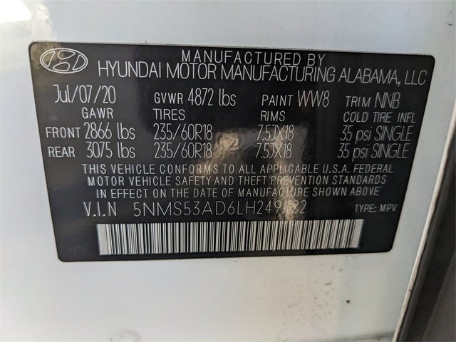 2020 Hyundai Santa Fe Limited