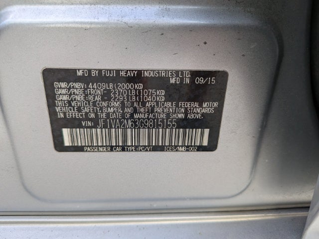 2016 Subaru WRX STI STi