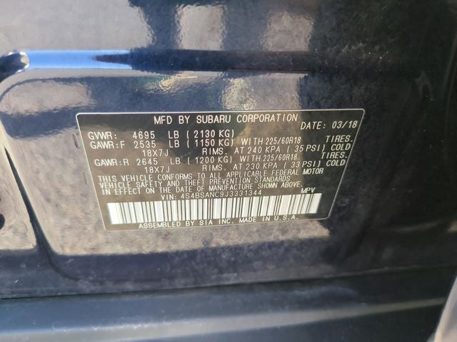 2018 Subaru Outback 2.5i Limited