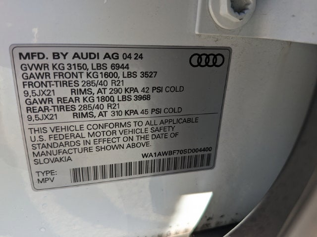 2025 Audi SQ7 Premium Plus quattro